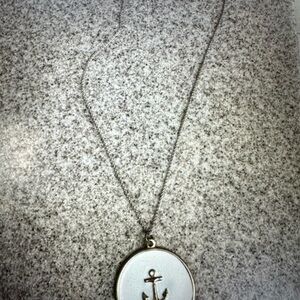 Silver Anchor Pendant Necklace